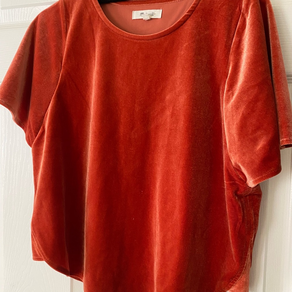 Madewell velvet Top